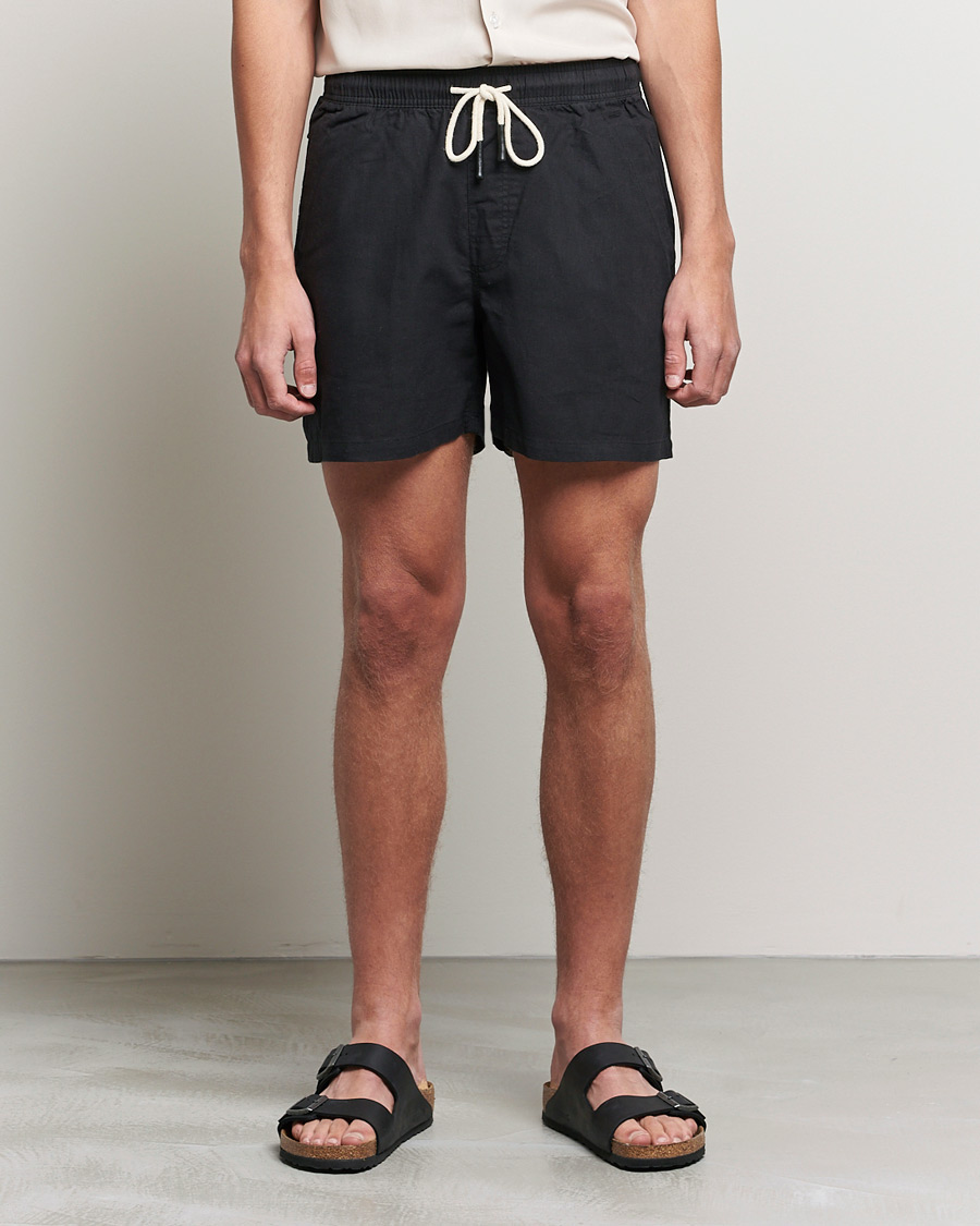 Hombres | Pantalones cortos | OAS | Linen Shorts Black