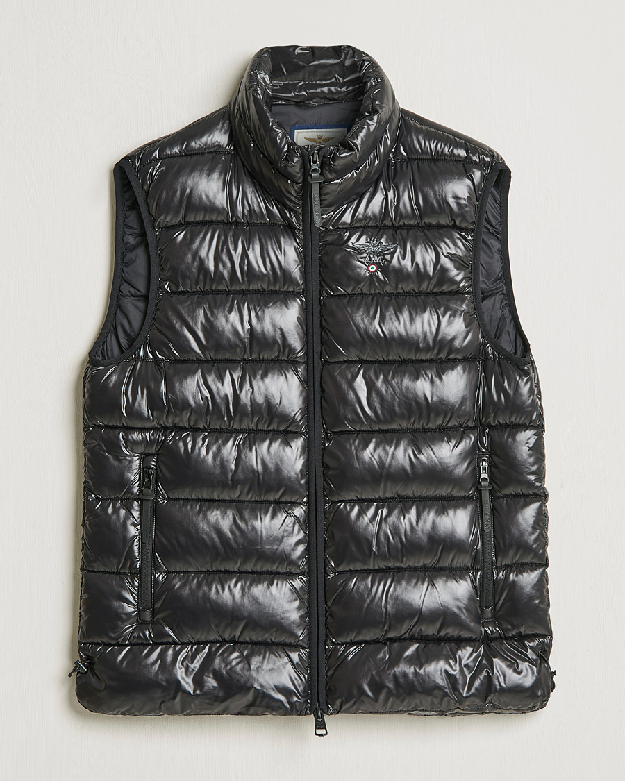 Hombres | Chalecos | Aeronautica Militare | Padded Gilet Jet Black