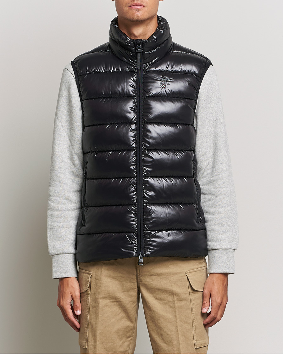 Hombres | Chalecos | Aeronautica Militare | Padded Gilet Jet Black