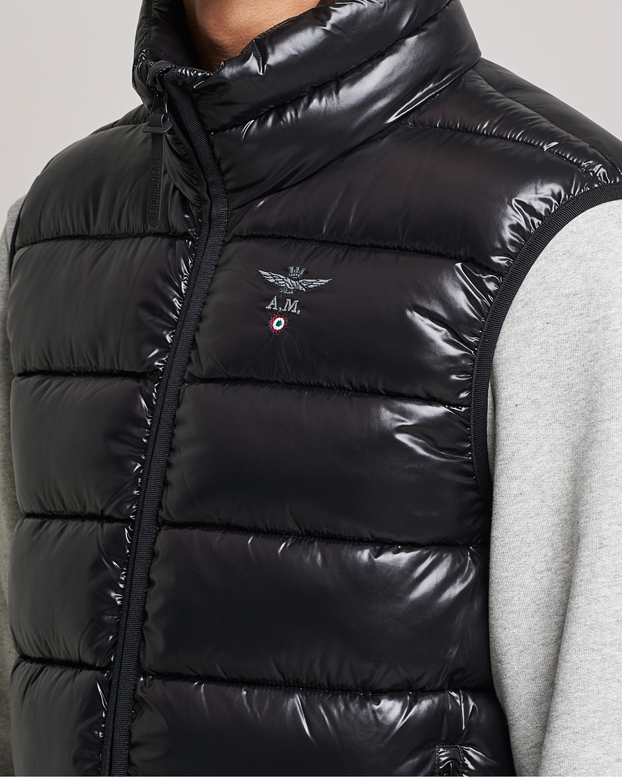 Hombres | Chalecos | Aeronautica Militare | Padded Gilet Jet Black