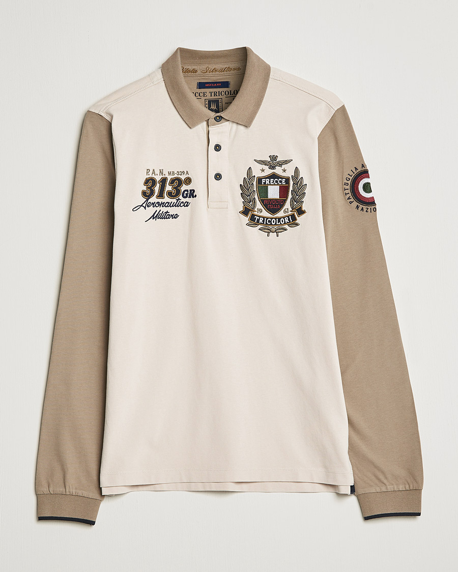 Hombres | Jerséis y prendas de punto | Aeronautica Militare | Long Sleeve Logo Polo Tortora
