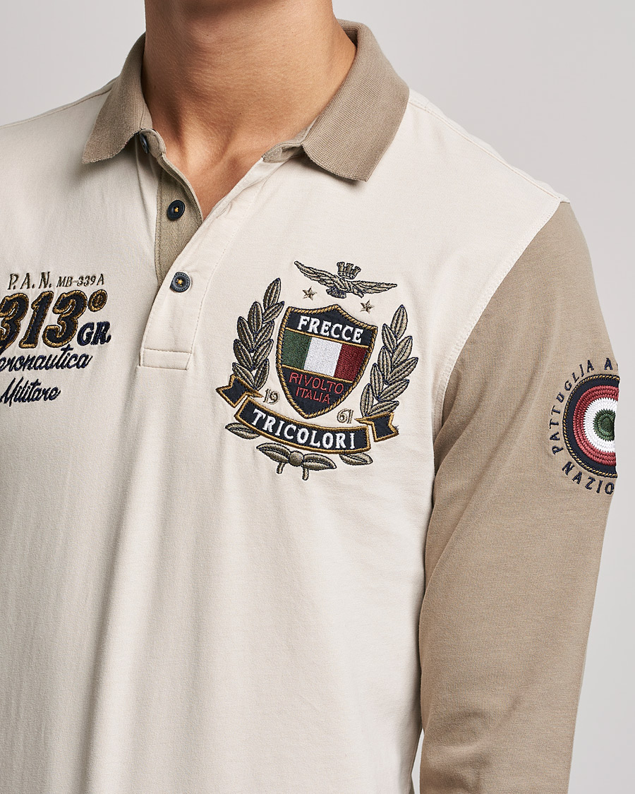 Hombres | Jerséis y prendas de punto | Aeronautica Militare | Long Sleeve Logo Polo Tortora