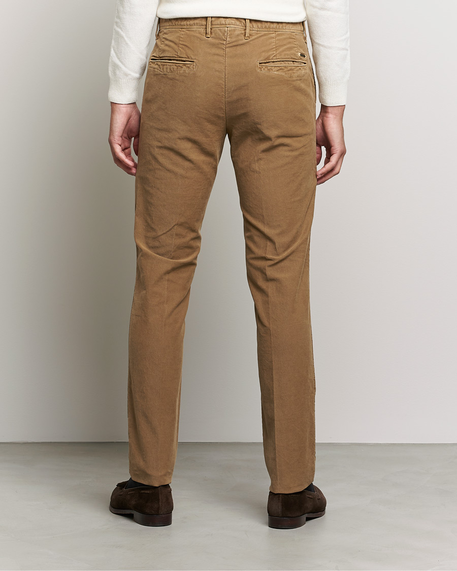 Hombres | Pantalones | Incotex | Slim Fit Garment Dyed Slacks Brown
