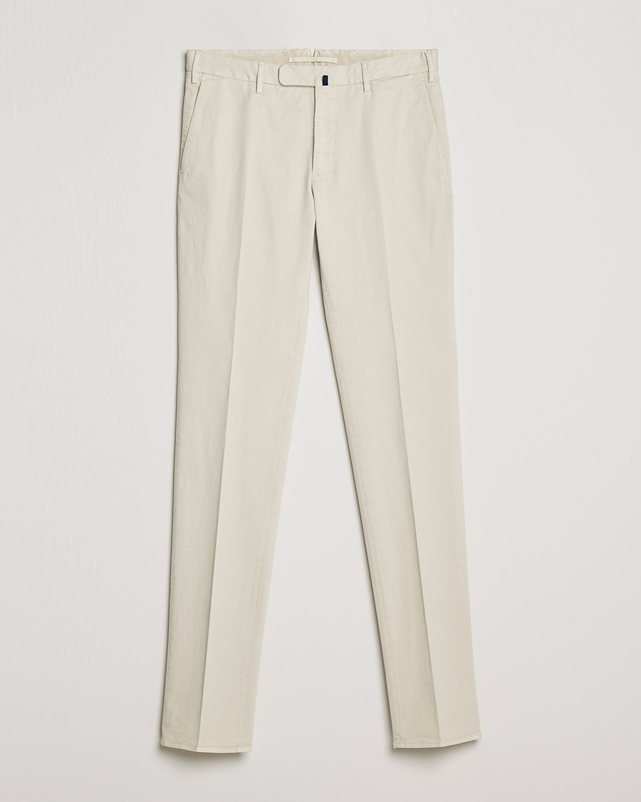 Hombres | Pantalones | Incotex | Slim Fit Cotton Stretch Chinos Light Beige