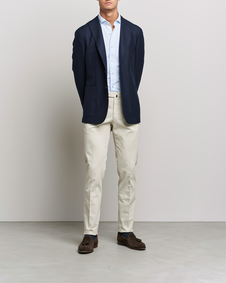 Hombres | Pantalones | Incotex | Slim Fit Cotton Stretch Chinos Light Beige