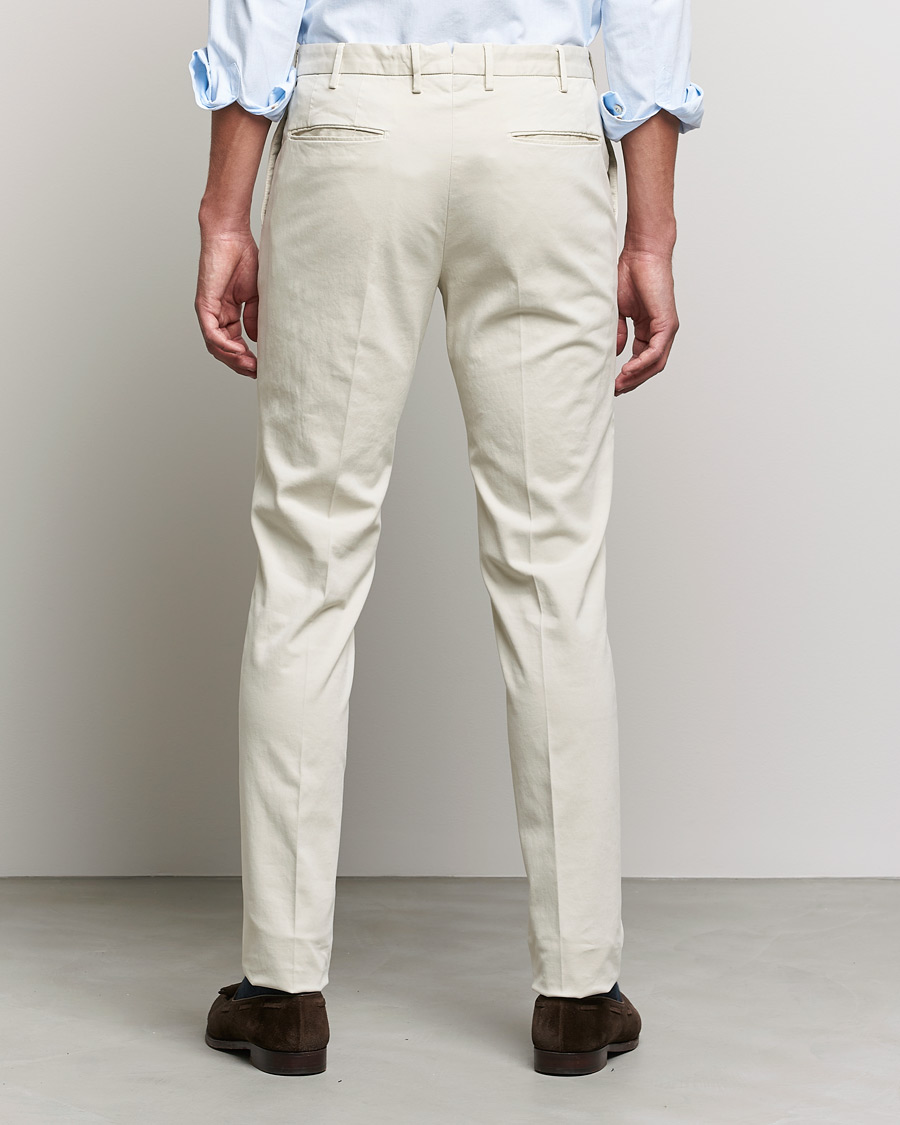Hombres | Pantalones | Incotex | Slim Fit Cotton Stretch Chinos Light Beige