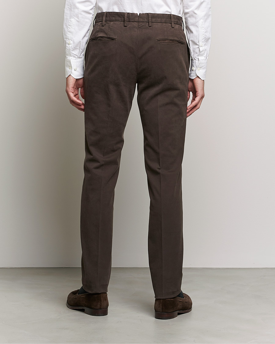 Hombres | Pantalones | Incotex | Slim Fit Cotton Stretch Chinos Dark Brown