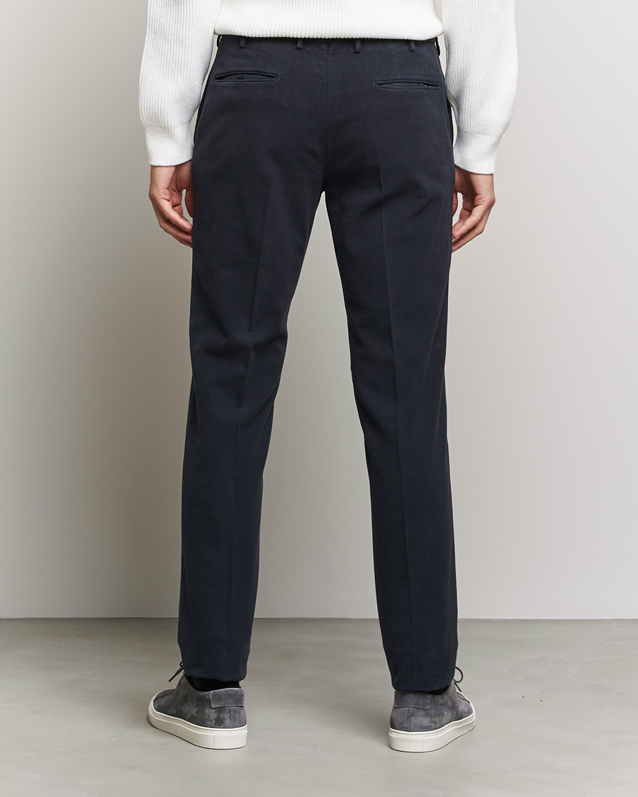 Hombres | Pantalones | Incotex | Slim Fit Luxury Moleskine Trousers Navy