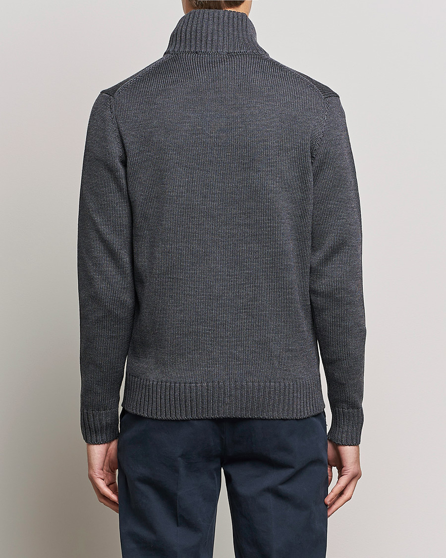 Hombres | Jerséis y prendas de punto | Zanone | Virgin Merino Wool Chioto Cardigan Grey Melange