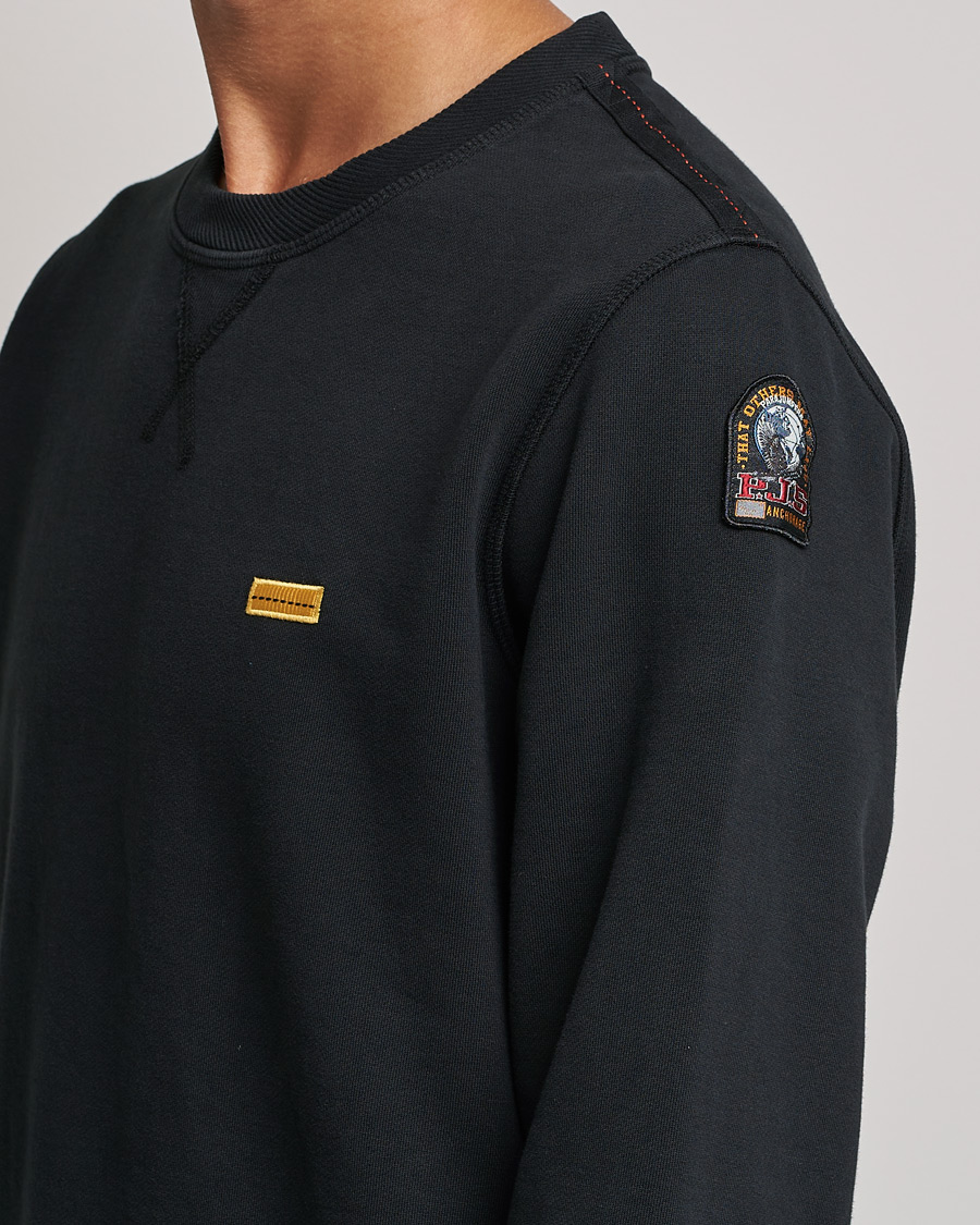 Hombres | Jerséis y prendas de punto | Parajumpers | Basic Cotton Fleece Sweatshirt Black