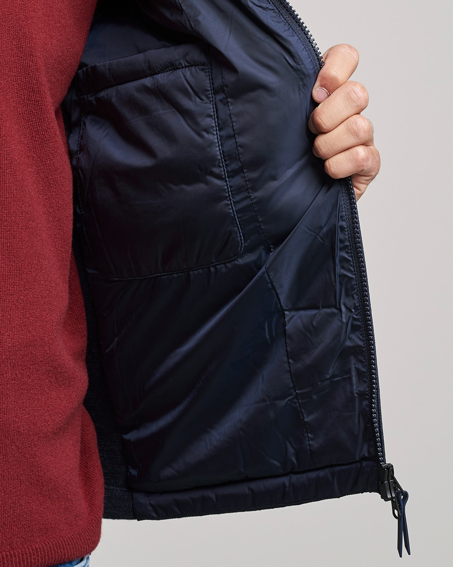 Hombres | Abrigos y chaquetas | GANT | Mixed Media Light Padded Gilet Evening Blue