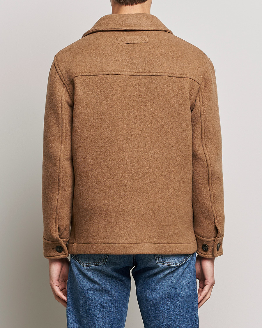 Hombres | Abrigos y chaquetas | GANT | Short Wool Patch Pocket Jacket Warm Khaki