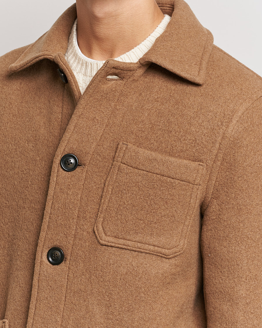 Hombres | Abrigos y chaquetas | GANT | Short Wool Patch Pocket Jacket Warm Khaki