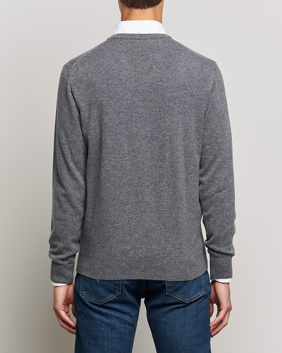 Hombres | Jerséis y prendas de punto | GANT | Lambswool V-Neck Pullover Dark Grey Melange
