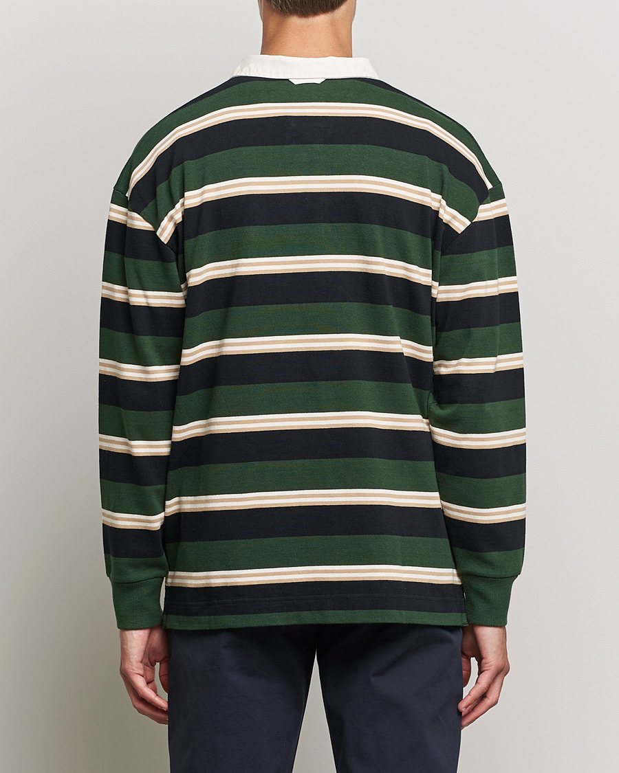Hombres | Jerséis y prendas de punto | GANT | Archive Striped Heavy Rugger Storm Green
