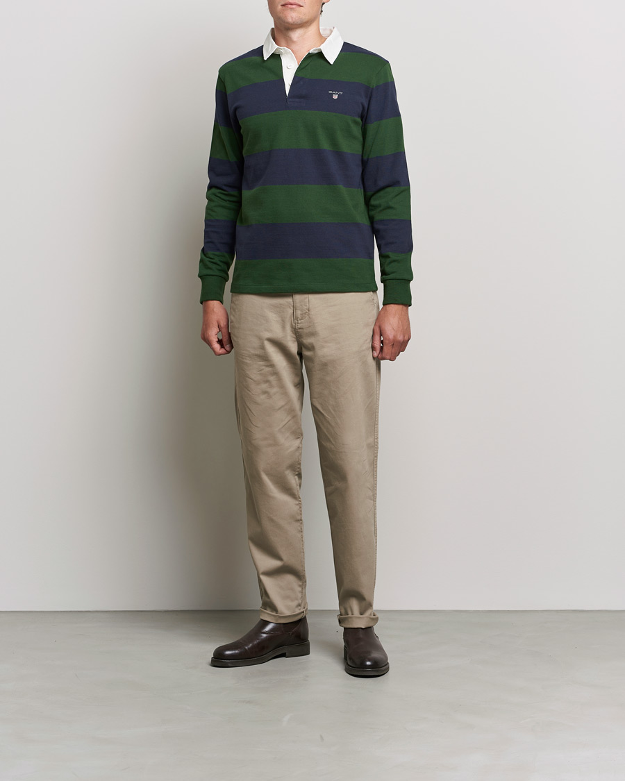 Hombres | Jerséis y prendas de punto | GANT | Original Barstripe Heavy Rugger Storm Green