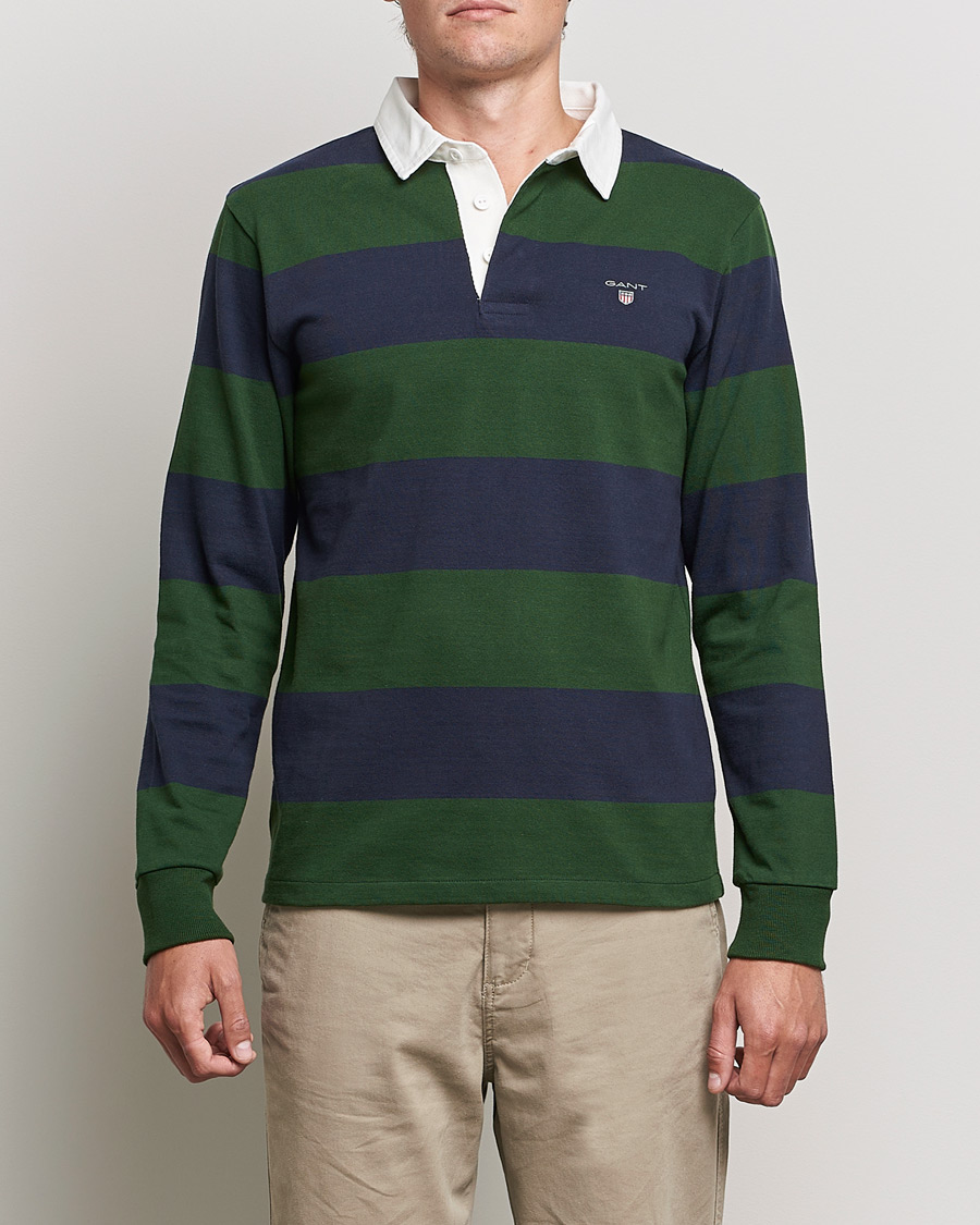 Hombres | Jerséis y prendas de punto | GANT | Original Barstripe Heavy Rugger Storm Green