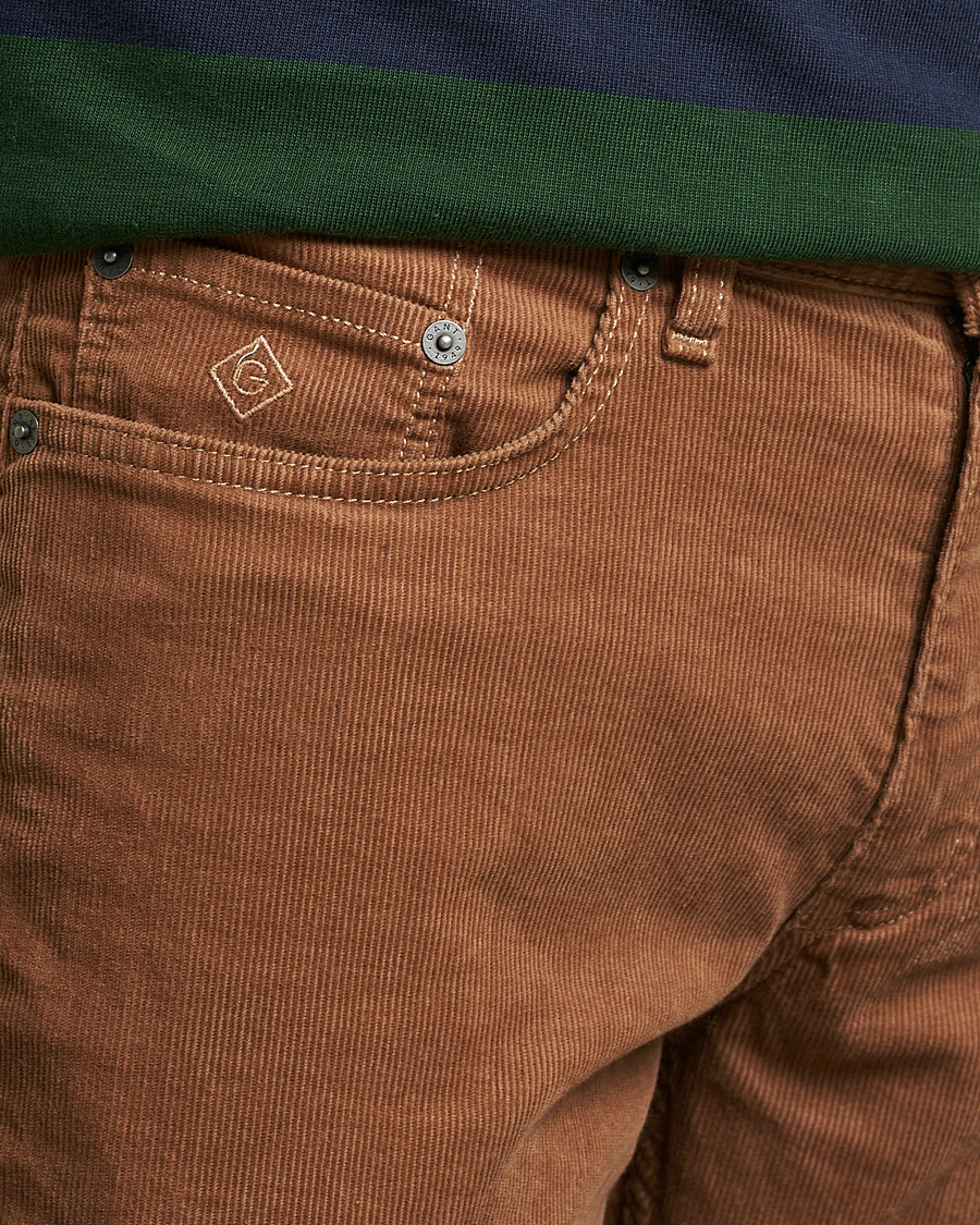 Hombres | Pantalones | GANT | Hayes Cord Jeans Roasted Walnut