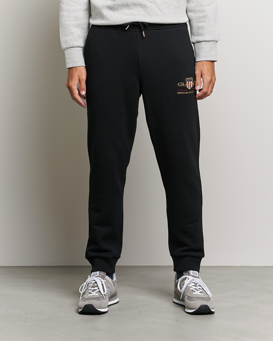 Hombres | Pantalones | GANT | Archive Shield Sweatpants Black