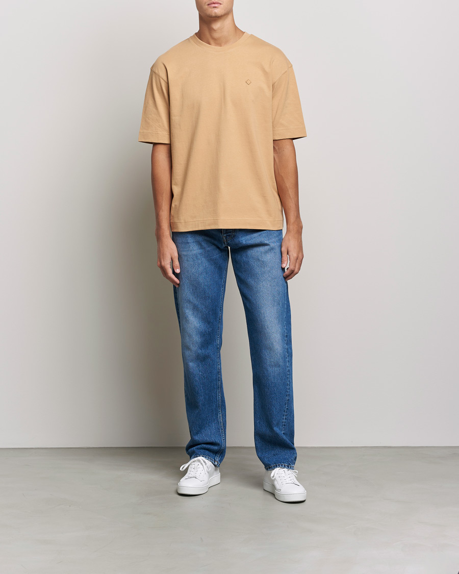 Hombres | Camisetas | GANT | Icon Crew Neck T-shirt Toffee Beige