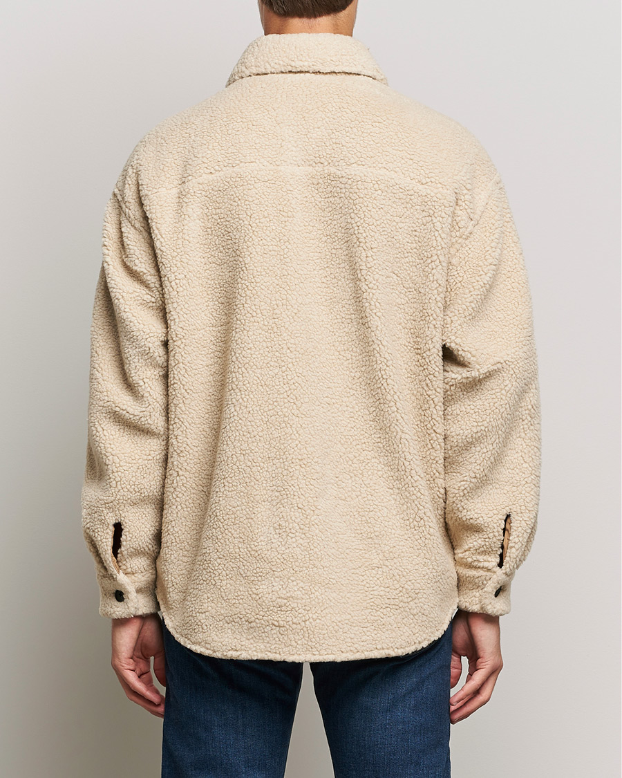 Hombres | Camisas | GANT | Sherpa Fleece Overshirt Putty
