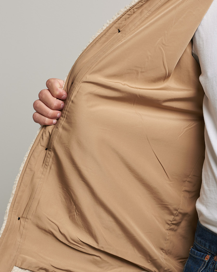 Hombres | Camisas | GANT | Sherpa Fleece Overshirt Putty