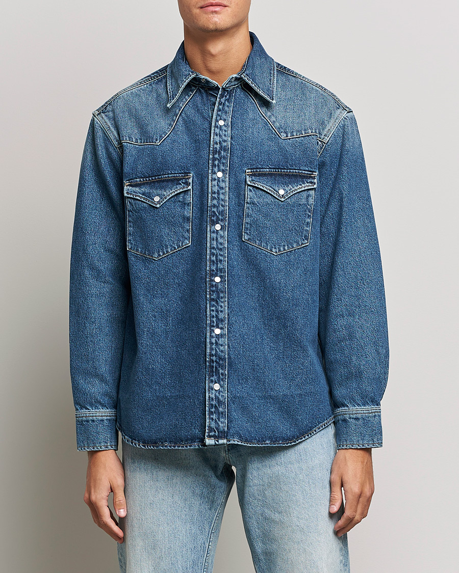 Hombres | Camisas | GANT | Western Denim Shirt Vintageg Blue