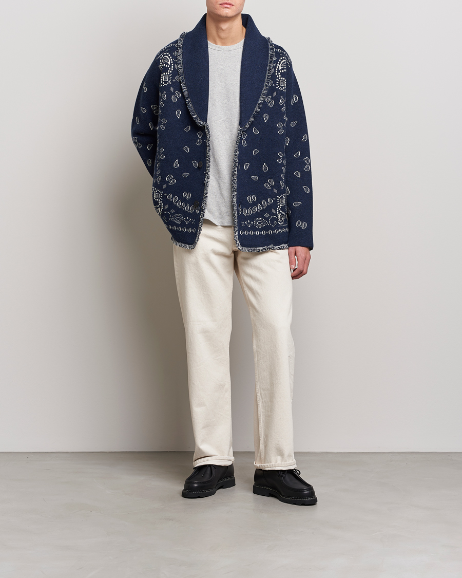 Hombres | Jerséis y prendas de punto | Alanui | Icon Cashmere Jacquard Cardigan Navy