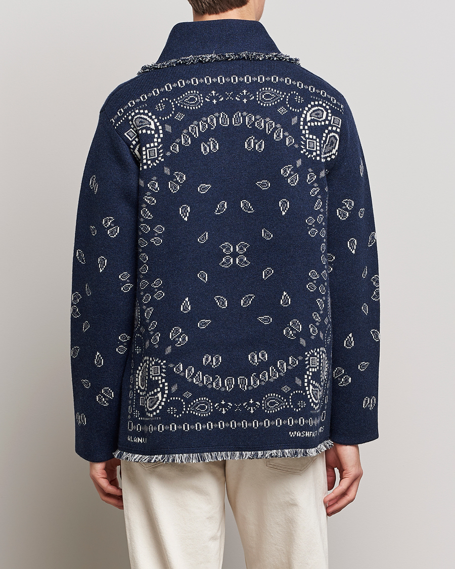 Hombres | Jerséis y prendas de punto | Alanui | Icon Cashmere Jacquard Cardigan Navy