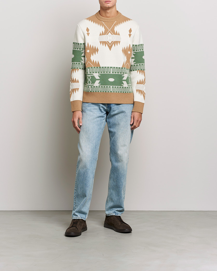 Hombres | Jerséis y prendas de punto | Alanui | Icon Jacquard Sweater Off White