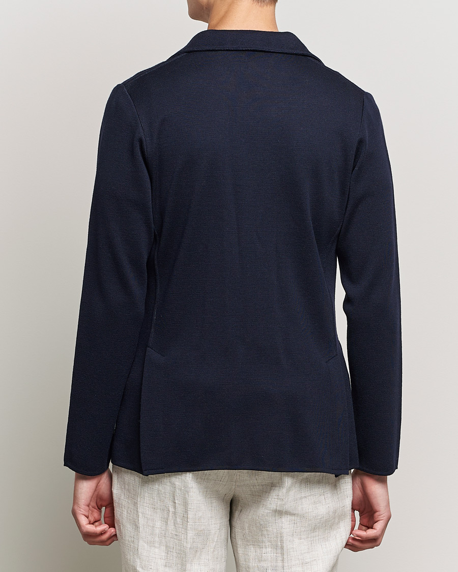 Hombres | Blazers | Lardini | Knitted Wool Blazer Navy