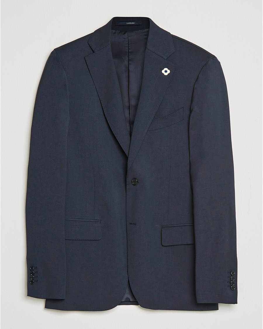 Hombres | Blazers | Lardini | Two Button Wool Blazer Navy