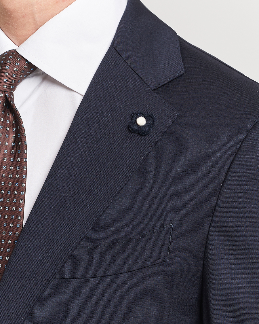 Hombres | Blazers | Lardini | Two Button Wool Blazer Navy