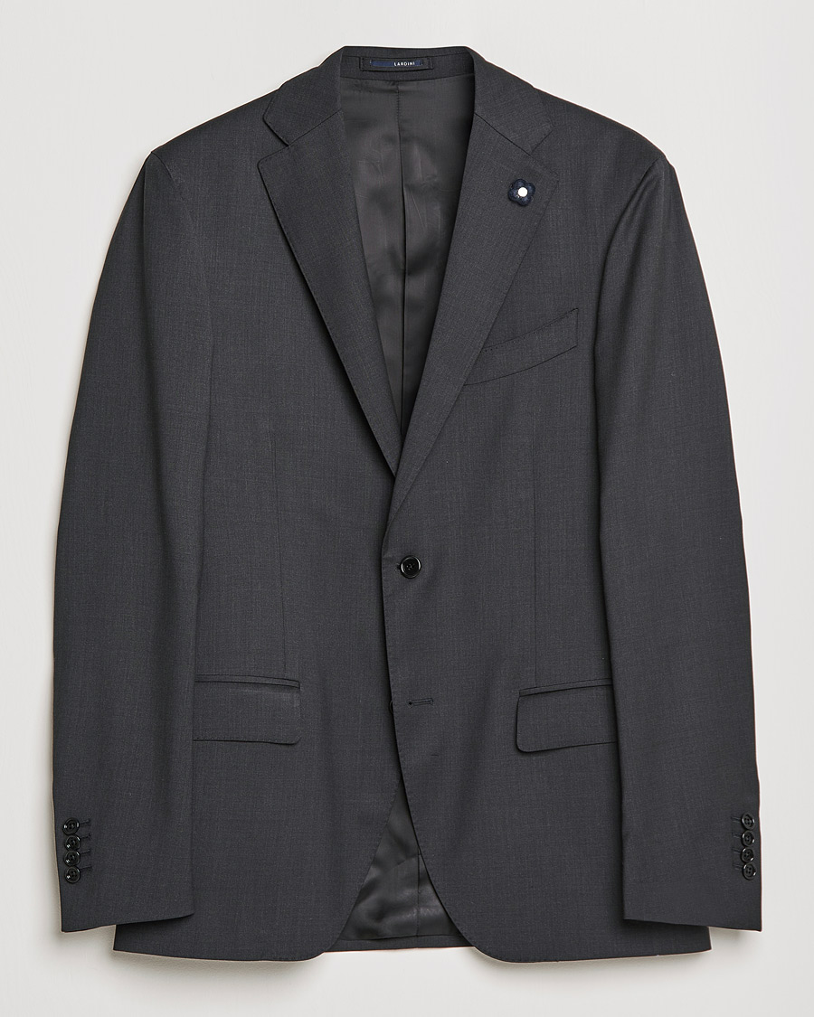 Hombres | Blazers | Lardini | Two Button Wool Blazer Grey