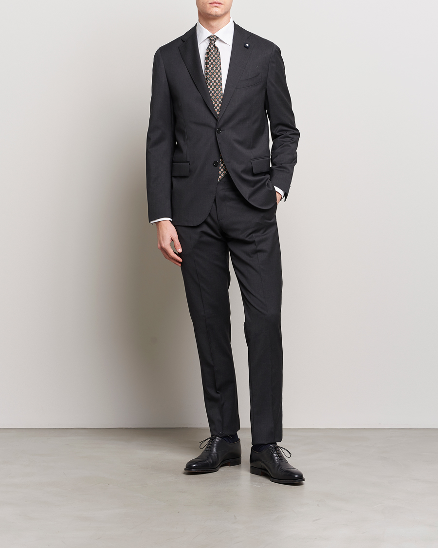Hombres | Blazers | Lardini | Two Button Wool Blazer Grey