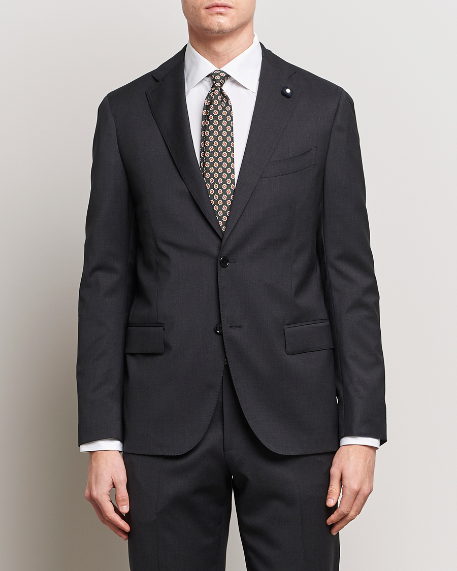 Hombres | Blazers | Lardini | Two Button Wool Blazer Grey