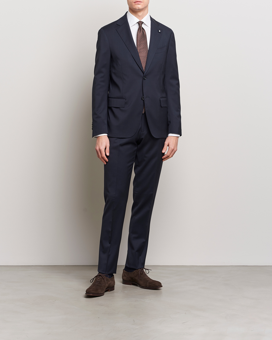 Hombres | Pantalones | Lardini | Wool Trousers Navy