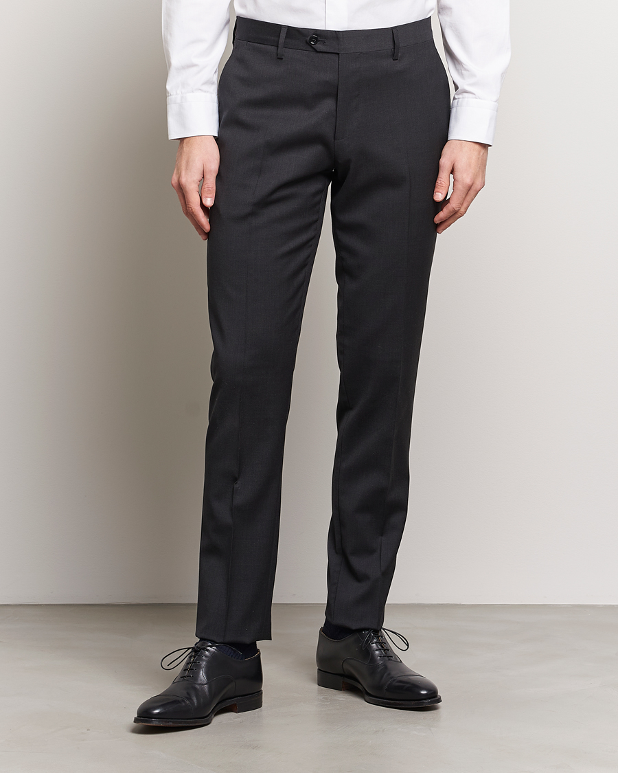 Hombres | Italian Department | Lardini | Wool Trousers Grey