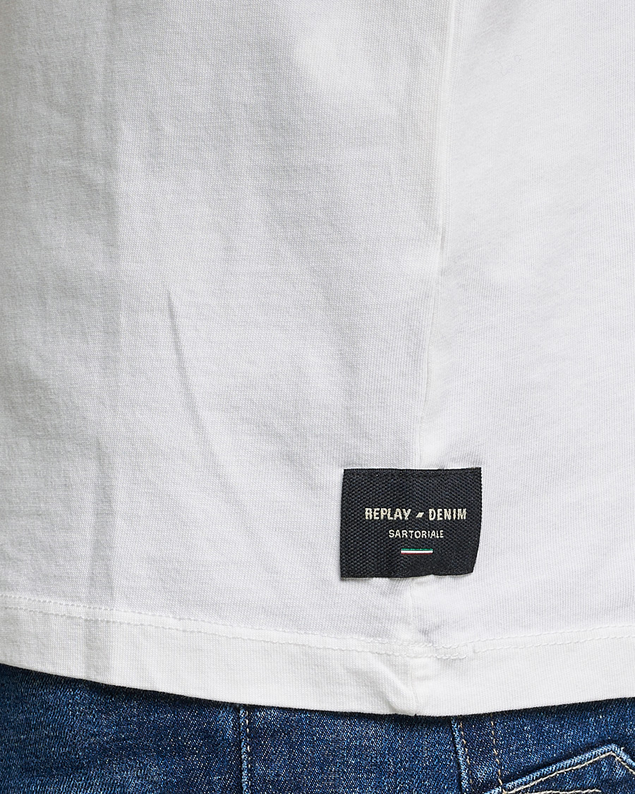 Hombres | Camisetas | Replay | Sartoriale Heavy Crew Neck T-Shirt Chalk White