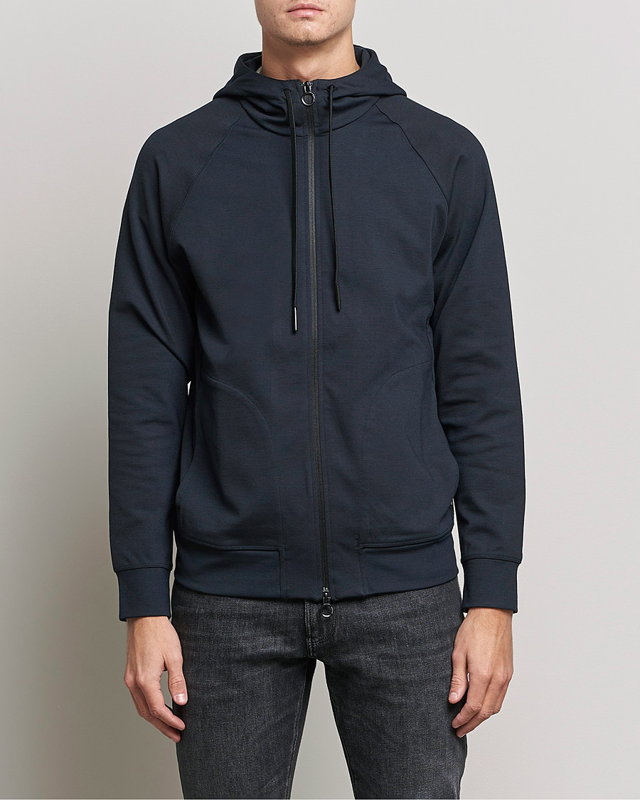 Hombres | Jerséis y prendas de punto | Replay | Sartoriale Shiny Full Zip Hoodie Dark Blue