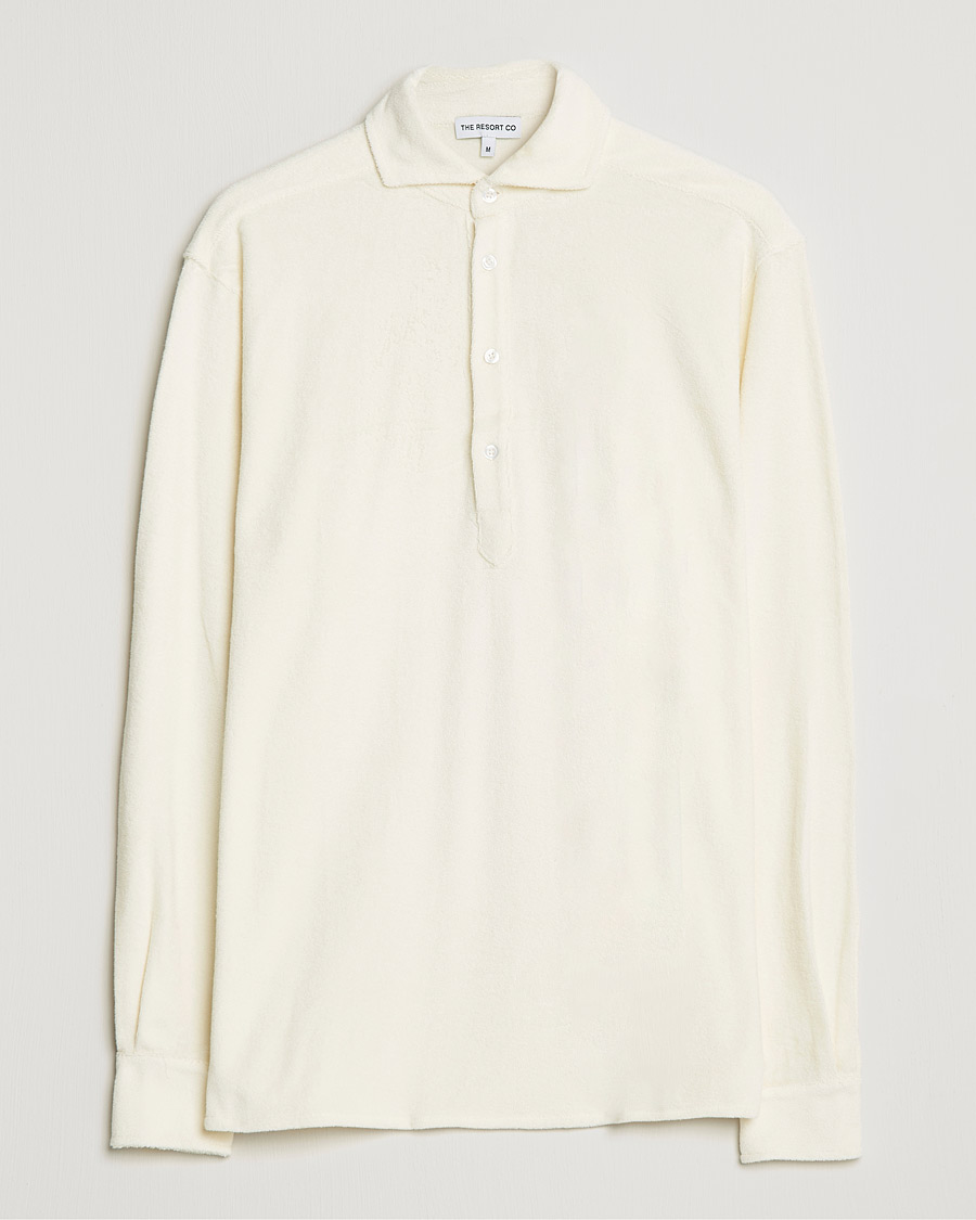 Hombres | Camisas | The Resort Co | Terry Popover Shirt White