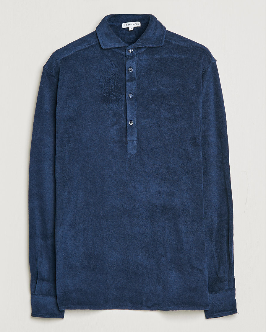 Hombres | Camisas | The Resort Co | Terry Popover Shirt Navy