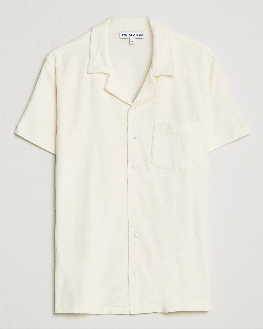 Hombres | Camisas | The Resort Co | Short Sleeve Terry Resort Shirt White