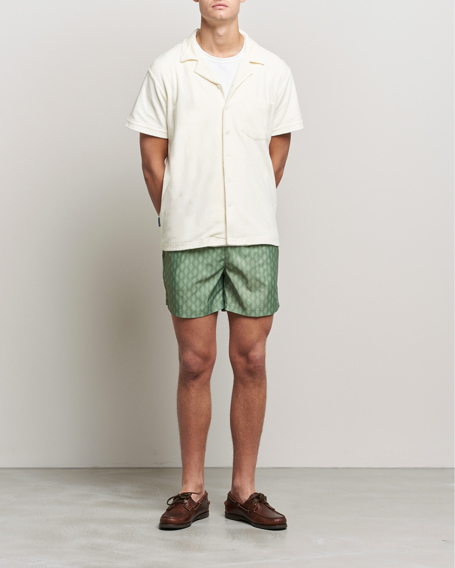 Hombres | Camisas | The Resort Co | Short Sleeve Terry Resort Shirt White
