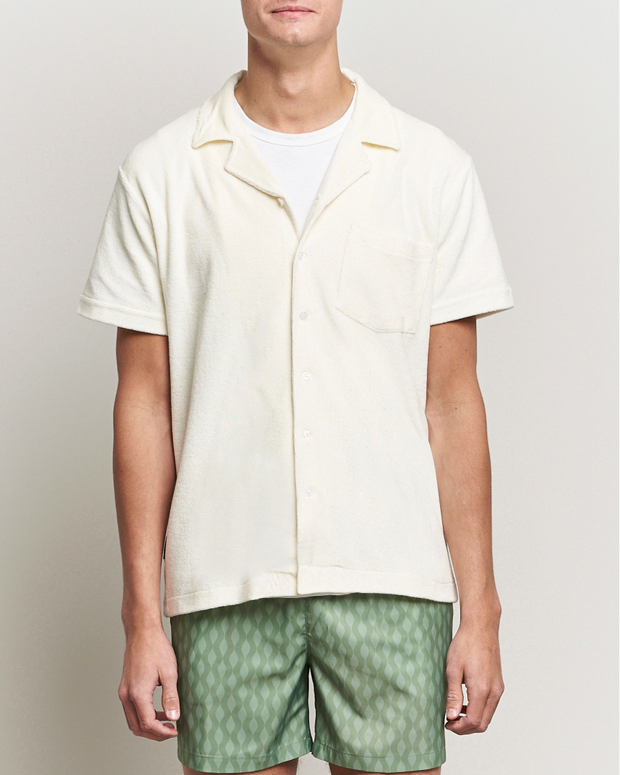 Hombres | Camisas | The Resort Co | Short Sleeve Terry Resort Shirt White