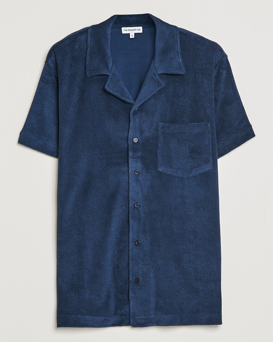 Hombres | Camisas | The Resort Co | Short Sleeve Terry Resort Shirt Navy