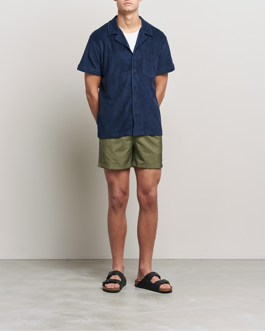 Hombres | Camisas | The Resort Co | Short Sleeve Terry Resort Shirt Navy