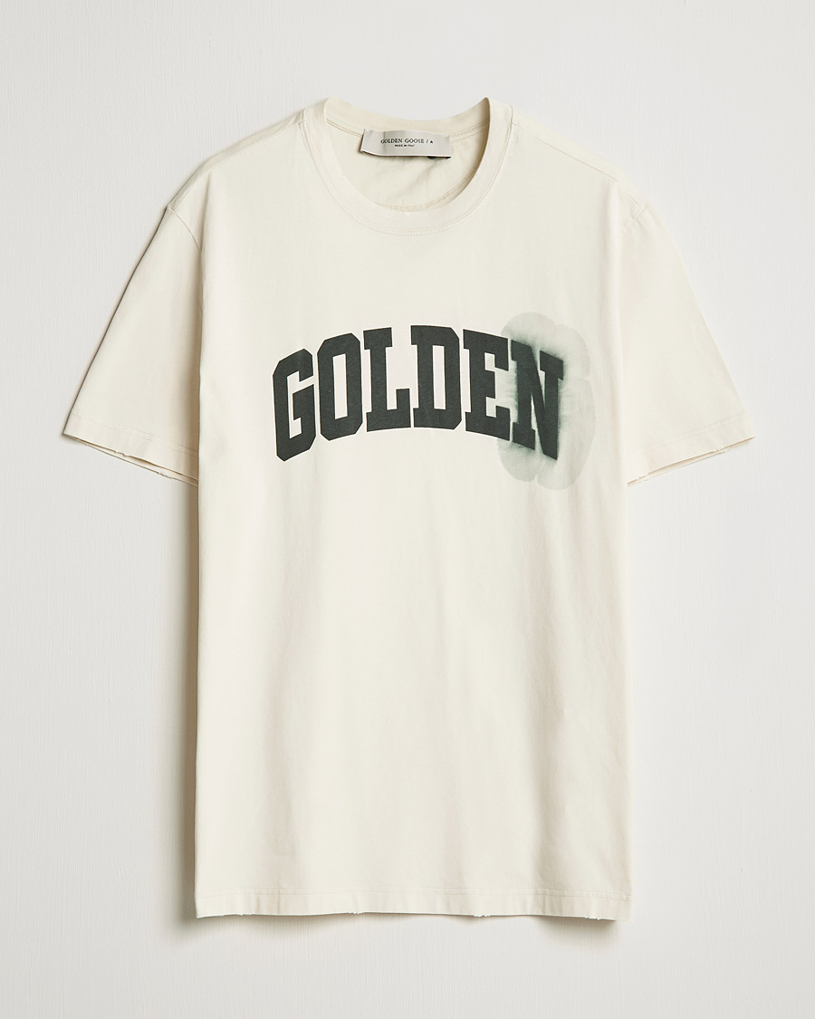Hombres | Camisetas | Golden Goose | Deluxe Brand Journey Logo T-Shirt Bone White