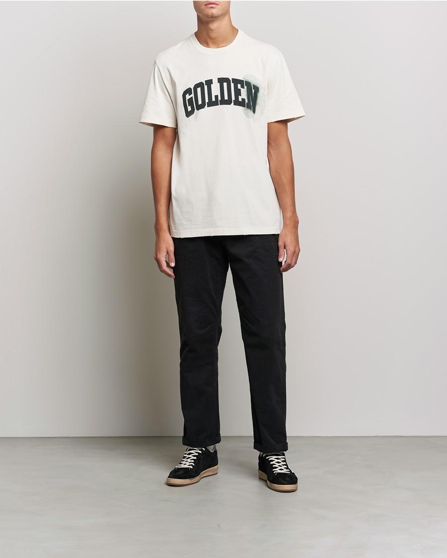 Hombres | Camisetas | Golden Goose | Deluxe Brand Journey Logo T-Shirt Bone White