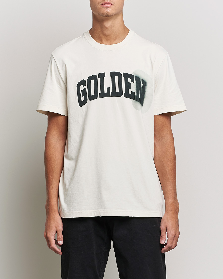 Hombres | Camisetas | Golden Goose | Deluxe Brand Journey Logo T-Shirt Bone White